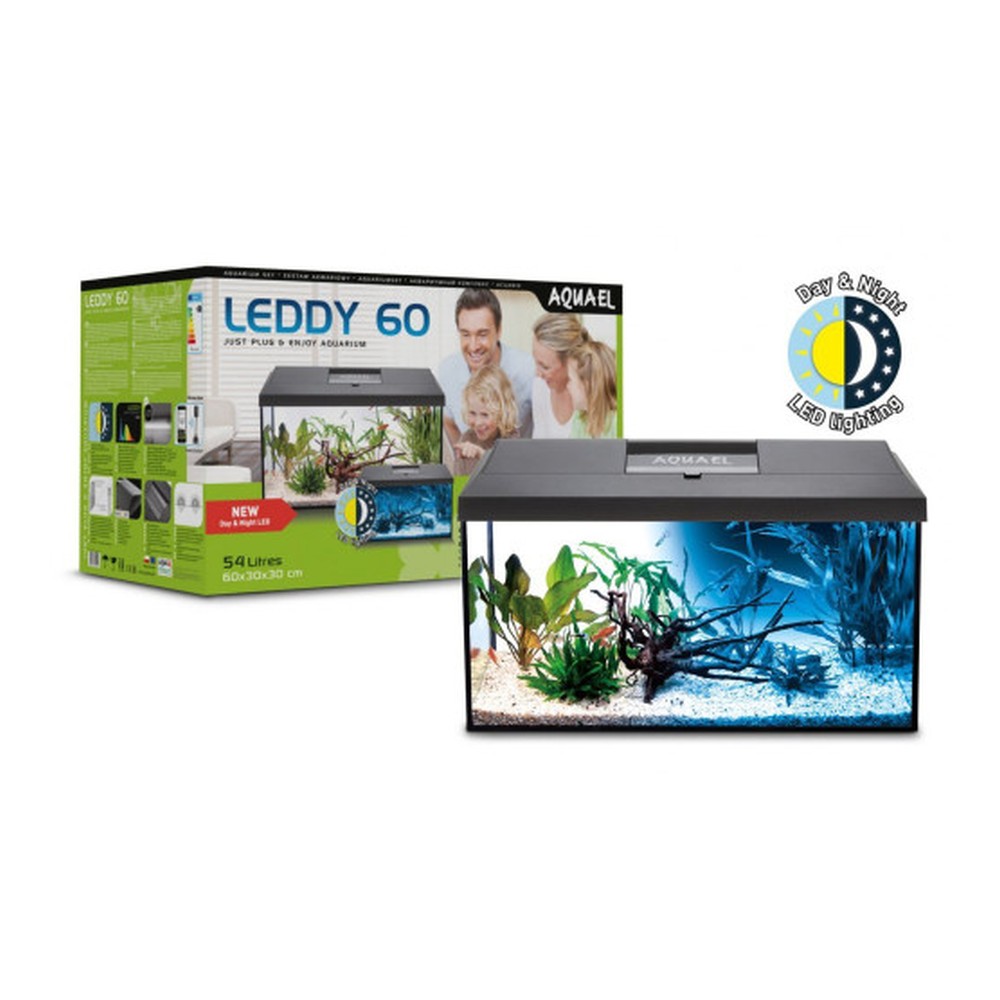 Акваріумний комплект Aquael Leddy Day Night з балкою прямий чорний 54 л